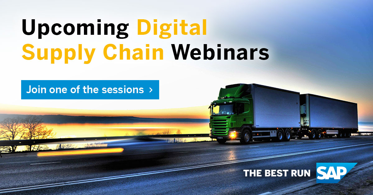 SAP Digital Supply Chain Webinars | Digital Supply Chain Webinars