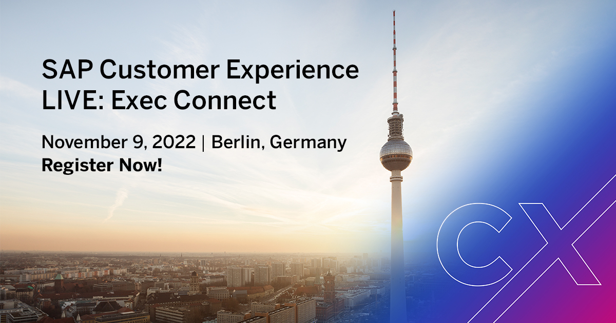 SAP Customer Experience LIVE Exec Connect Berlin