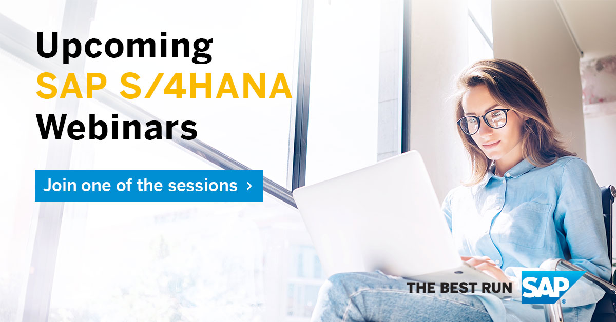 SAP S/4HANA Webinars | SAP S/4HANA Webinars