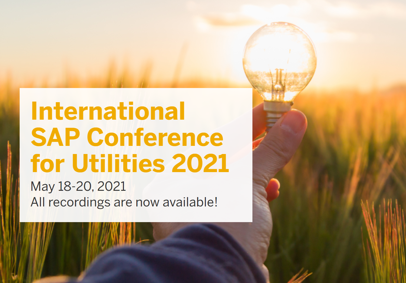 SAP International SAP Conference for Utilities 2021